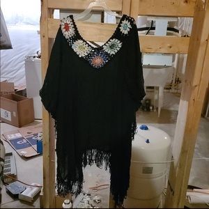 Woman’s black shawl/cover up